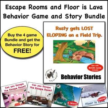 Preview of Rusty gets LOST ELOPING on a Field Trip Escape Rooms - Behavior Story SEL