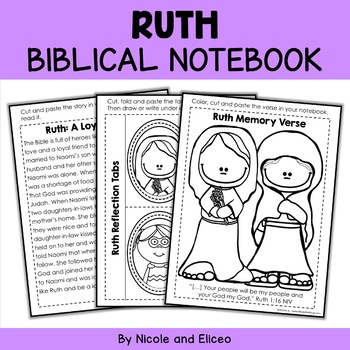 Preview of Ruth Bible Lessons Notebook