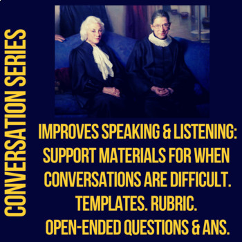 Preview of Ruth Bader Ginsburg- Biography & Battles - Listen, Short Answer, & Conversation