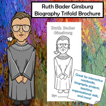 Preview of Ruth Bader Ginsburg Biography Trifold Graphic Organizer