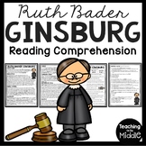 Ruth Bader Ginsburg Informational Text Reading Comprehensi