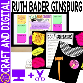 Preview of Ruth Bader Ginsburg Women's History Month Google Slides Biography Project