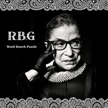 Preview of Ruth Bader Ginsburg Word Search Puzzle - The Notorious R.B.G. Word Search Puzzle