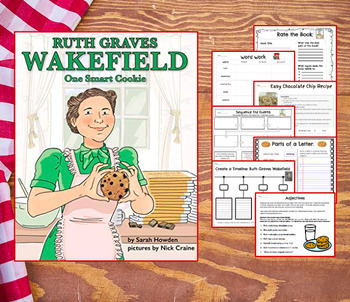 Preview of Ruth Graves Wakefield, Smart Cookie - Book Companion - Grammar, Sequencing, etc