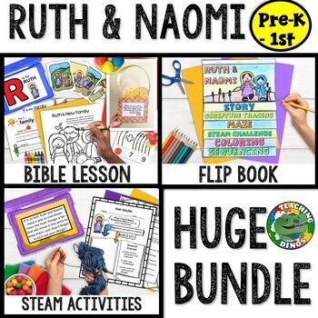 Preview of Ruth and Naomi BUNDLE of Bible Lessons and Activities for Sunday School Kids