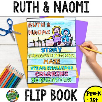 Ruth and Naomi Bible Activity Flip Book for Christian Sunday School