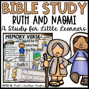 Preview of Ruth and Naomi Bible Lessons Kids Homeschool Curriculum | Sunday School