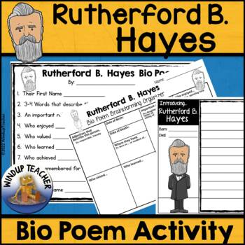 Preview of Rutherford B. Hayes Biography Poem Activity and Writing Paper
