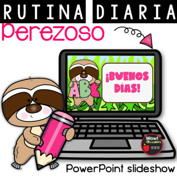 Preview of Rutina Diaria - Perezoso | Aprendizaje a distancia