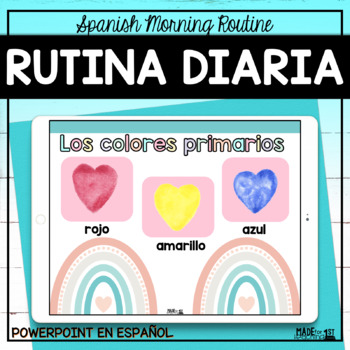 Preview of Rutina Diaria | Rainbow Spanish Morning Routine