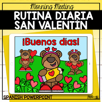 Preview of Rutina Diaria San Valentín | February Morning Meeting