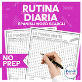 Spanish Daily Routine - La Rutina Diaria | Word Search Act