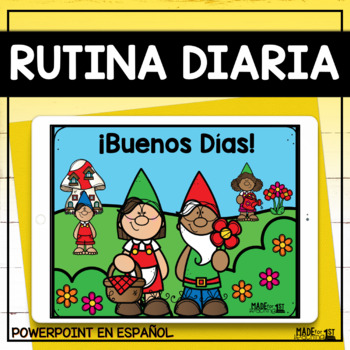 Preview of Rutina Diaria | Spanish Morning Meeting PowerPoint