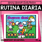 Rutina Diaria de Conejitos - Spanish Morning Meeting PowerPoint