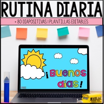 Preview of Rutina diaria | Clase de español y matemáticas | Morning meeting in Spanish