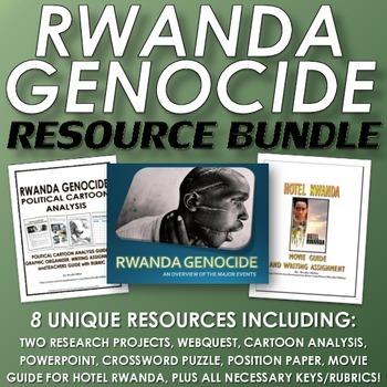 Preview of Rwanda Genocide - Resource Bundle (8 Resources with Rubrics and Teacher Keys)