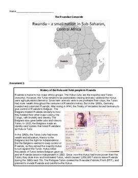 Preview of Rwandan Genocide Handout