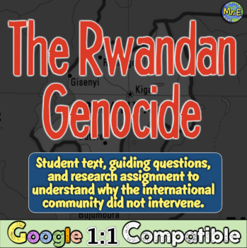 Preview of Rwandan Genocide Reading Assignment and Research Activity