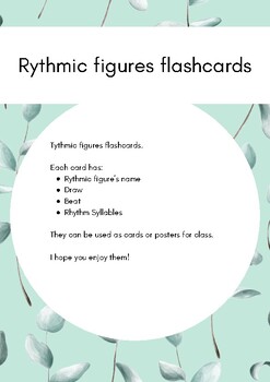 Preview of Rythmic figures flashcards