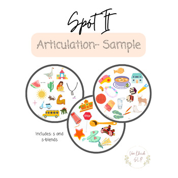 Preview of S and S-Blends Articulation Spot It Game