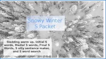 Preview of S Articulation Winter Activity Packet
