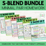 S Blend Cluster Reduction Homework BUNDLE | Minimal Pairs 