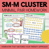 SM-M Cluster Reduction Minimal Pairs Homework | Speech Therapy