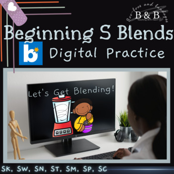 Preview of Digital S Blends| Boom™ Cards| Digital Task Cards