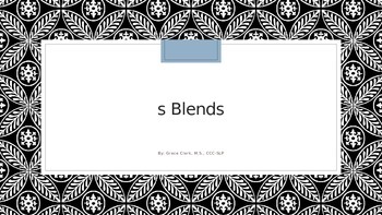 Preview of S Blend Words with Audio PowerPoint