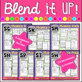 S Blends BUNDLE | SC, SK, SM, SN, SP, ST, SW | Phonics Act