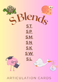 S Blends Articulation Cards: SM SN SK ST SP SW SL