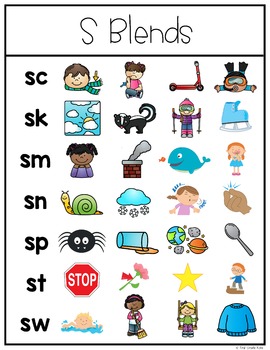 S Blends Interactive Activities (First Grade Phonics) by First Grade Kate