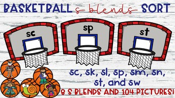 S Blends Basketball Picture Sort by The Differentiated Dame TPT