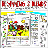 Consonant Blends with S Blends Phonics Worksheets, Word So