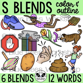 Preview of S Blends Clip Art