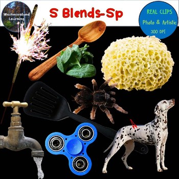Preview of S Blends Clip Art Sp Blend Real Clips Digital Stickers Photo & Artistic