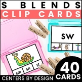 Centers by Design: S Blends Phonics Clip Cards: SC, SK, SM