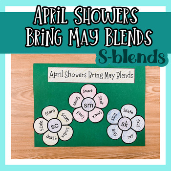 Preview of S Blends Craft, S Blends Worksheets, Spring Crafts, Spring Bullentin Board