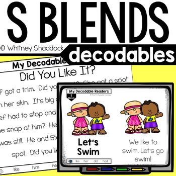Preview of S Blends Decodable Reader & Decodable Passages - Science of Reading Decodables