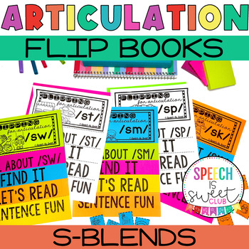 Preview of Articulation Activities | S Blends Speech Therapy Flip Books