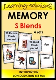 S Blends Game - MEMORY - 4 Sets/20 Pairs per set Designed 