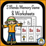 S Blends Memory Game and Phonics Activities - SC, SK, SL, 