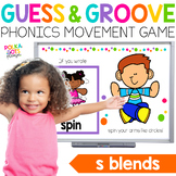 S Blends Movement Game | Guess and Groove Phonics Activity