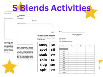 Preview of S Blends Phonics/ Science of Reading