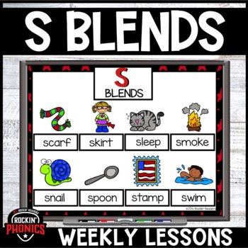 Preview of Science of Reading S Blends | S Blends Activities | Worksheets | Games