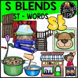 S Blends - ST Words Clip Art Bundle {Educlips Clipart}