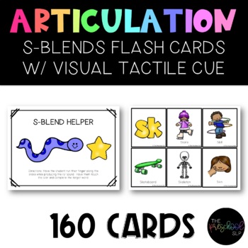 Preview of SPEECH THERAPY:  S-Blends Visual Cue and 160 Articulation Flash Cards