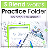 S Blends Worksheet and Practice Folder for Consonant Blend