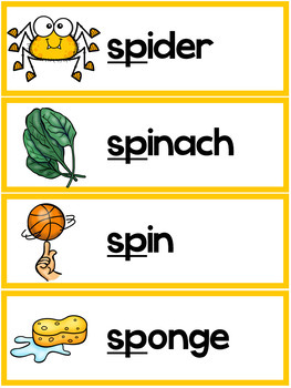 S Blends Worksheets - SP Blend Words by Little Achievers | TpT