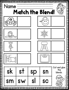 s blends worksheets word work by first tries and sunny